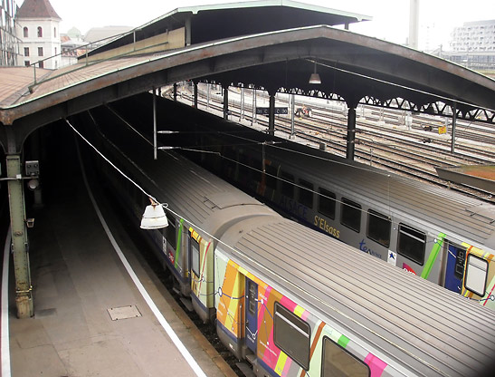 the French Railways annex station at the Basel SBB train station