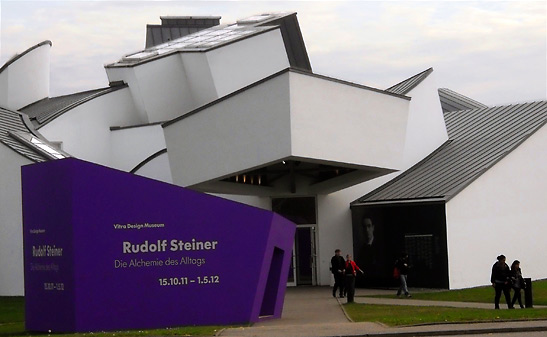 the Vitra Design Museum in Weil am Rhein, Germany, featuring Rudolf Steiner's exhibit, Alchemy of the Everyday