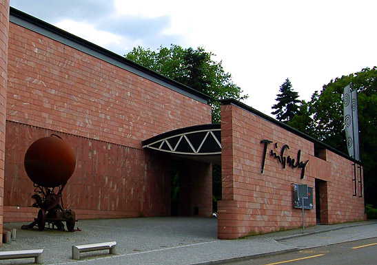 the northern facade of the Tinguely Museum with its Alsatian limestone along the Rhiine River, Basel