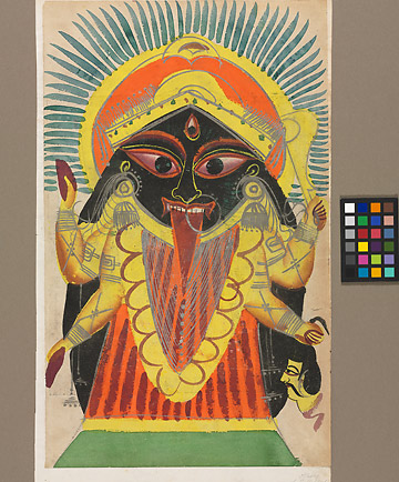 19th century painting of the Indian goddess Kali at the Cleveland Museum of Art