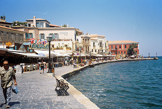 the harbor at Chania, Crete