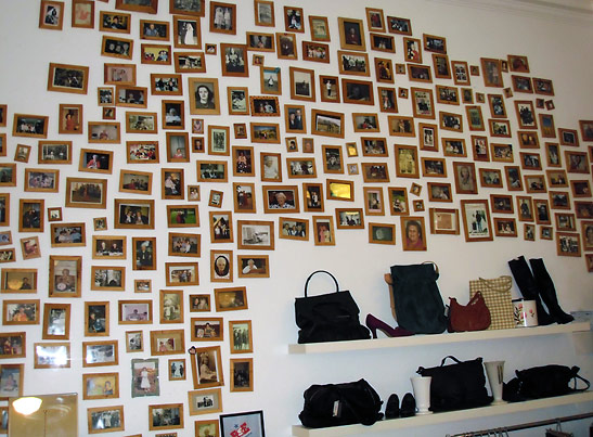 photos of peoples' grandmothers at the Granny Wall of Fame at Nokomis