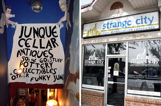 eclectic shops along Whyte Ave., Edmonton