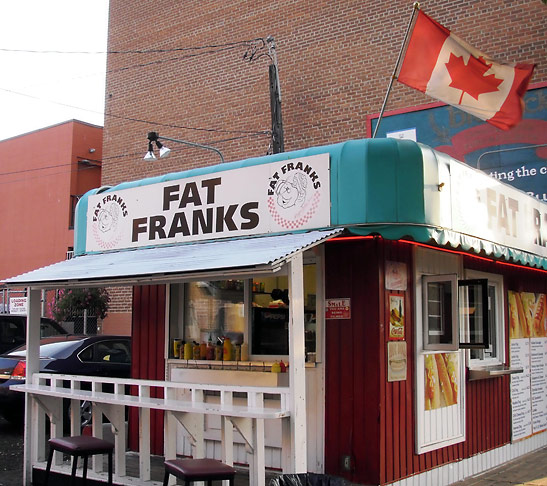 hot dog stand along Whyte Ave., Edmonton