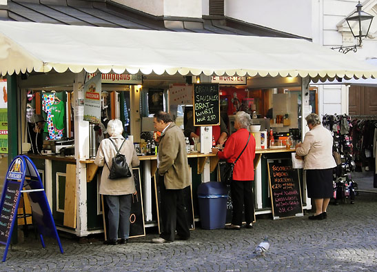 sausage stand in Graz