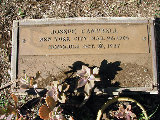 Joseph Campbell's gravesite in Honolulu
