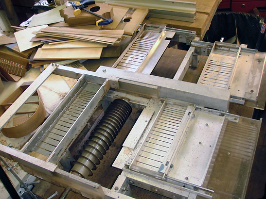 machine for making ukelele fretboards, KoAloha ukelele factory