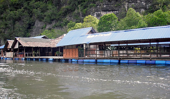 the Hole in the Wall fish farm and floating restaurant, Langkawi