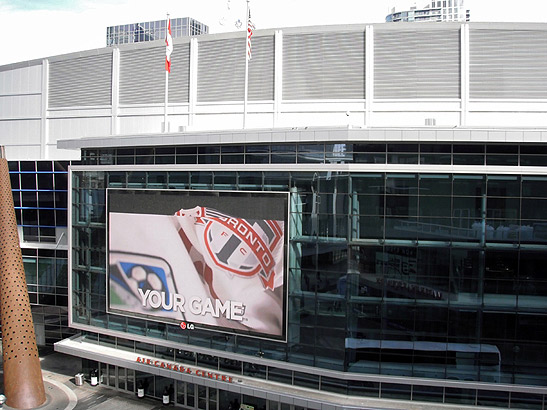 view of the Air Canada Centre from the Hotel Le Germain Maple Leaf Square