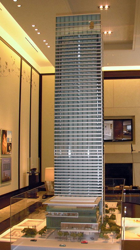 a model of the new Ritz-Carlton in Toronto