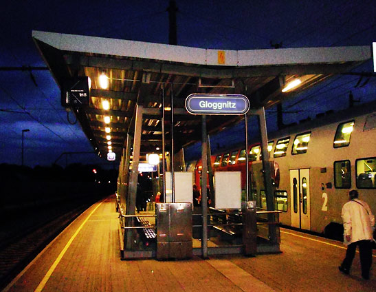 Eurail bus stop, Vienna, Austria