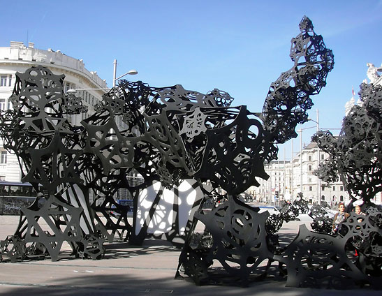 The Morning Line: an outdoor sonic sculpture at the Schwarzenbergerplatz