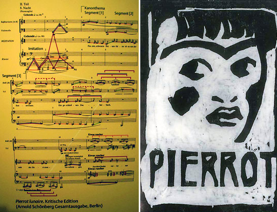 exhibit of Pierrot lunaire material at the Arnold Schoenberg Center
