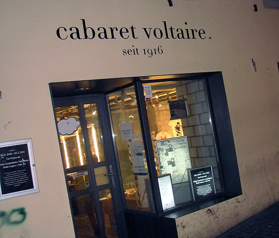 the Cabaret Voltaire at the Spiegelgasse 1, Zurich - birthplace of Dada