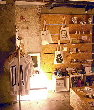 the boutique at the Cabaret Voltaire