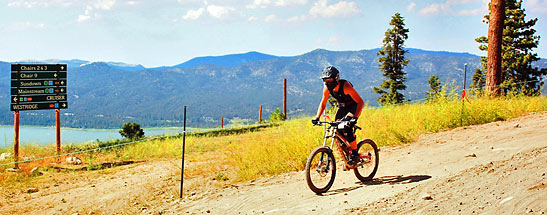 biker at Big Bear Lake