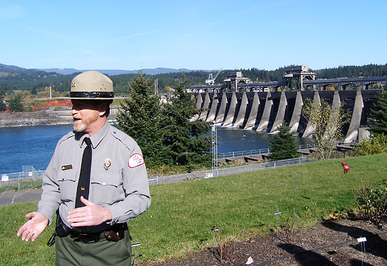 the Bonneville Dam on the Columbia River