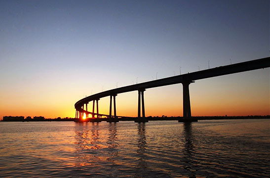 Coronado Bridge at sunset