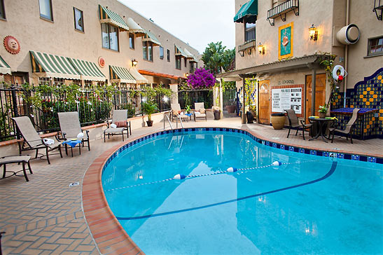 the pool at El Cordova Hotel