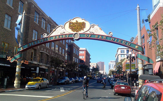 the historic Gaslamp Quarter, San Diego