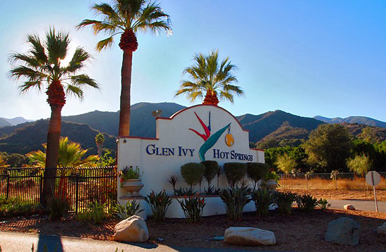 the entrance to Glen Ivy Hot Springs