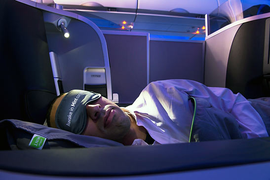 passenger napping on board JetBlue