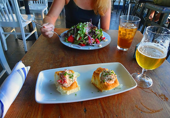 beer battered fish n chips and lobster rolls with beer