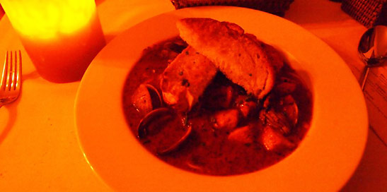 the cioppino at Lanai City Grille