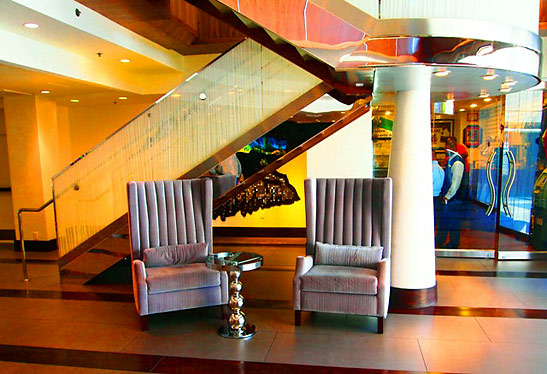 Luxe City Center Hotel's chic lobby