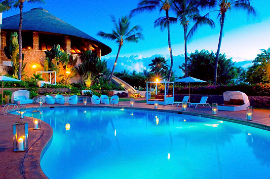 the pool at Hotel Wailea, Maui, Hawaii