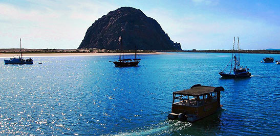 Morro Bay view with Morro Rock in the background