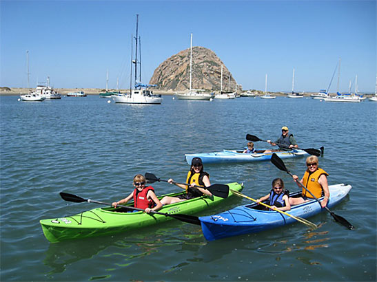 kayakers at Morro Bay