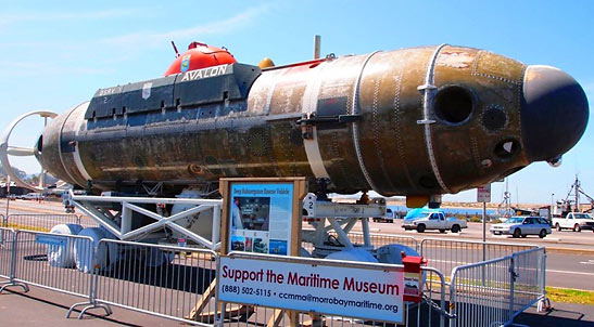 retired U.S. Navy rescue submarine Avalon at the Embarcadero, Morro Bay