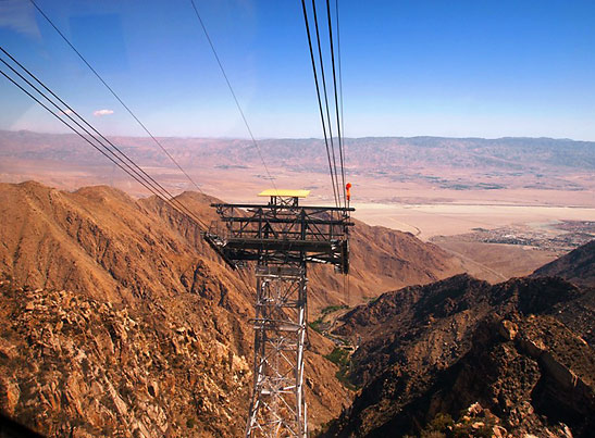on of the 5 support tower for the Palm springs Aerial Tram