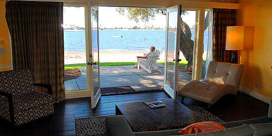 a room at Paradise Point & Resort Spa with a view of Mission Bay