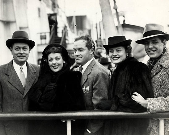 Bob Hope and other Holywood stars on the Queen Mary