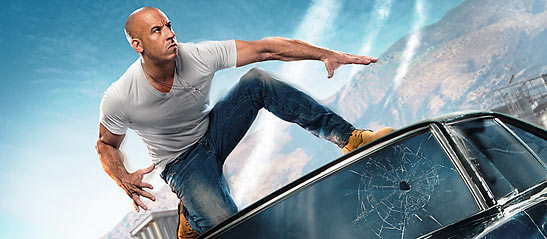 Univeral Studios Fast and Furious poster featuring Vin Diesel