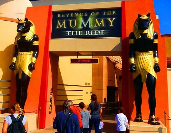 entrance to the Revenge of the Mummy - The Ride