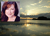 writer and Alaska sunset
