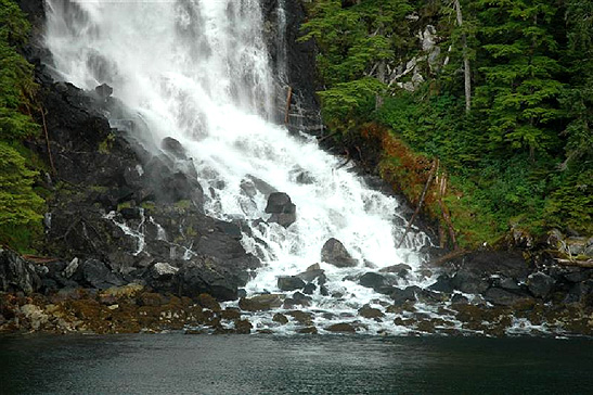 waterfalls in the Tongass Rain Forest