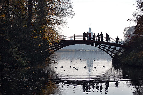 the bridge in Schlosspark Charlottenburg, Berlin