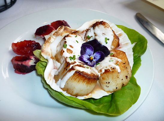 diver scallops at Madeline's Restaurant and Wine Bar, Cambria