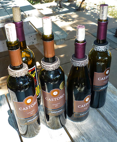 bottles of wine at Castoro Cellars, Paso Robles