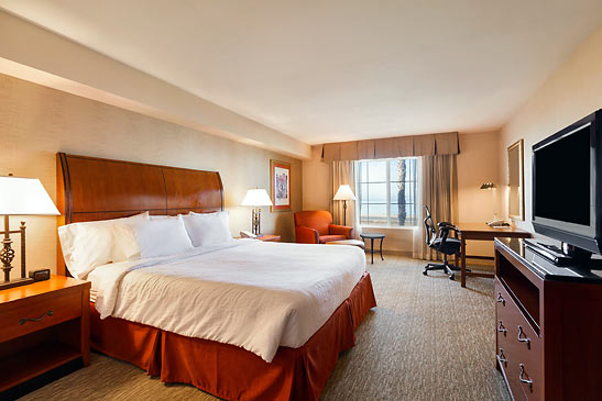 interior of ocean-view room at Hilton Garden Inn Carlsbad Beach