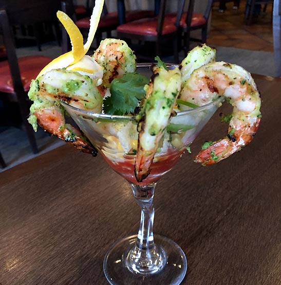 Chef Ricardo Vargas' Shrimp Cocktail at the Hilton Garden Inn's restaurant