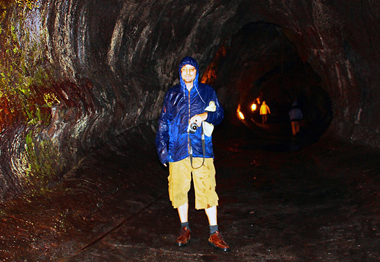 the writer inside Thurston Lava Tube
