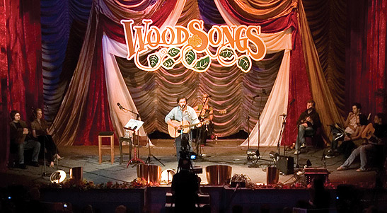 Michael Jonathan onstage at Woodsongs Old Time Radio Hour, Kentucky theater, Lexington