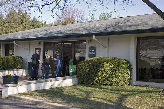 the Keeneland Track Kitchen near the stables area at Keeneland Race Course, Lexington