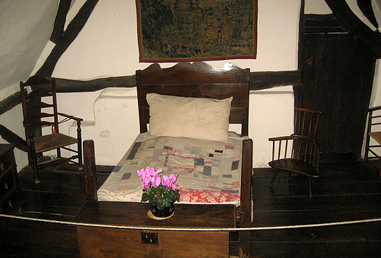 bed in the Hathaway cottage