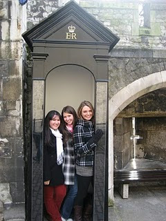 writer and friends at the Tower of London